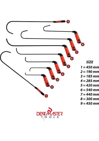 Pdr Dent Master Boyasız Göçük Düzeltme 55 Parça Çubuk Seti Imalatçıdan modelleri