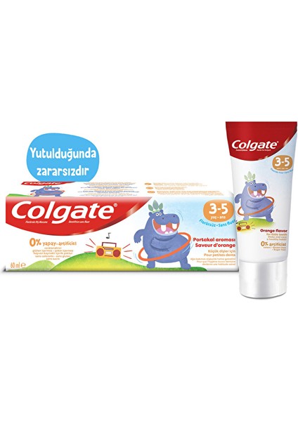 Diş Macunu Çocuk Florürsüz 3-5 Yaş 60 ml