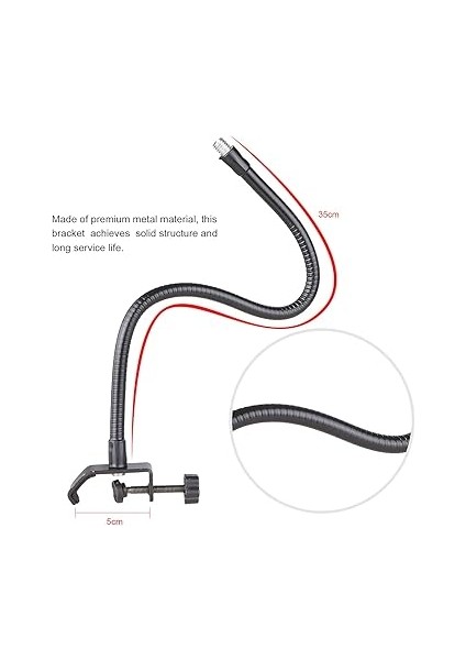 Mikrofon Braketi Kaz Boynu Braketi Hortum Destek Standı Canlı Destek Masaüstü Braketi Mikrofon Için Aksesuar Siyah modelleri