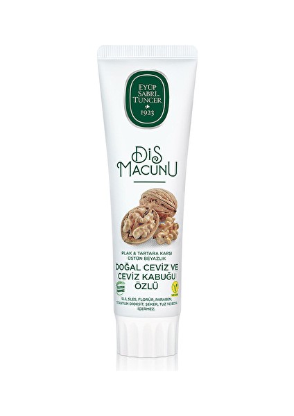 Doğal Ceviz ve Ceviz Kabuğu Özlü Diş Macunu 90 ml