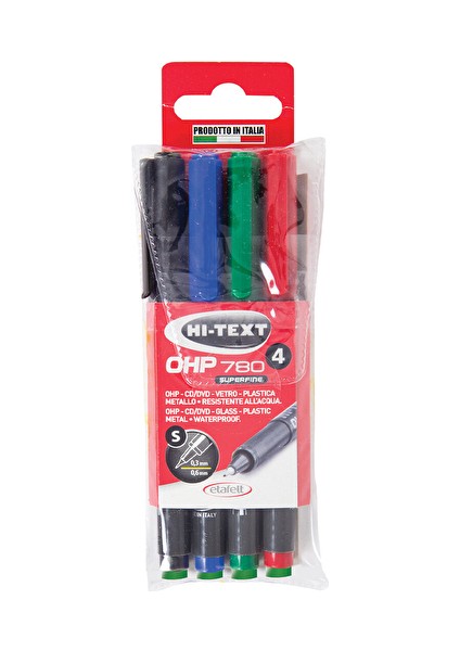 Hı-Text Asetat Kalemi (S) 4'lü
