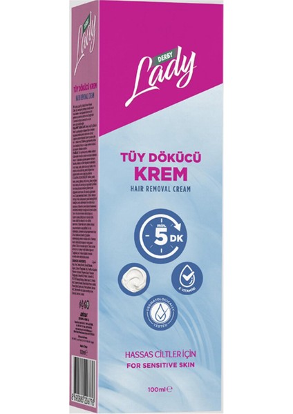 Lady Tüy Dökücü Krem Hassas Ciltler Için 100 ml