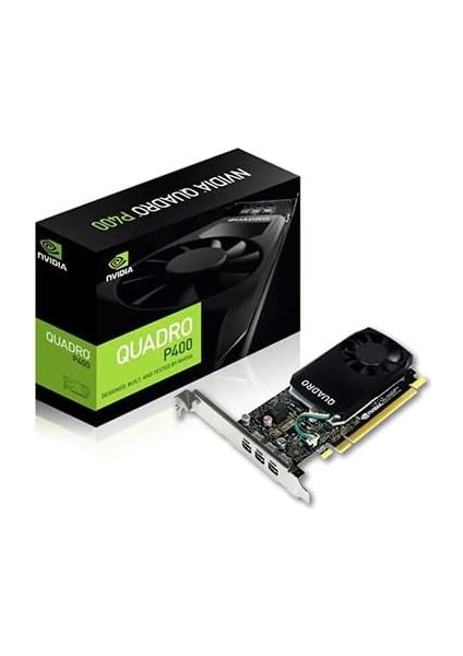 Quadro P400 2gb Gddr5 Single-Slot Grafik Kartı - 256 Cuda Çekirdek, 64 Bit, 32 Gb/s, 3 Mini Displayport 1.4 Bağlantı Noktası, 30 W, Pcı Express 3.0 X16 3 Adaptörlü, High &amp; Low Profile Bracket