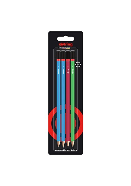 Kurşun Kalem Rotring Mercanlı 4'lü
