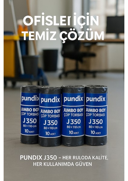 J350 Jumbo Boy Çöp Torbası (80X110 Cm) – 5 Rulo (Toplam 50 Adet) indirimleri