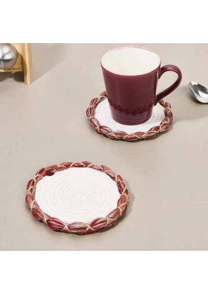 Soft Laetus Bardak Altlığı - Ekru - 13X13 cm