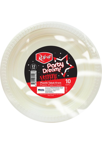 Party Dreams Tabak Krem 10'lu