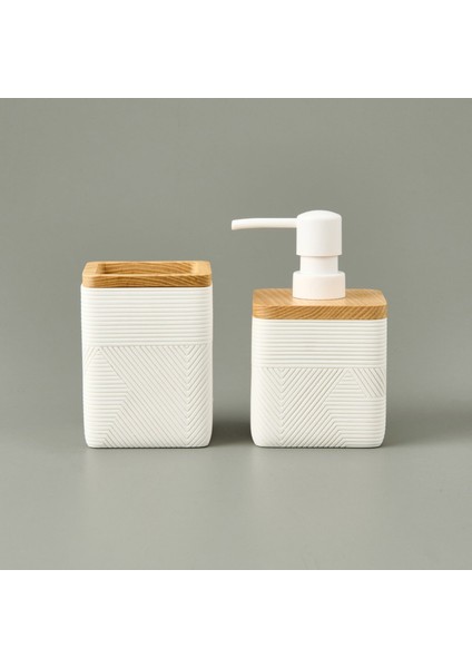Bath Madera 2'li Banyo Sıvı Sabunluk Seti - Beyaz fiyatları