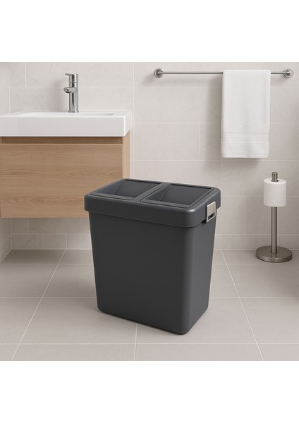 Comfort Geri Dönüşüm Çöp Kovası - Antrasit - 50 Lt