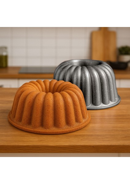 Kitchen Nirvana Kalın Dilimli Kek Kalıbı - Gri - 24 cm