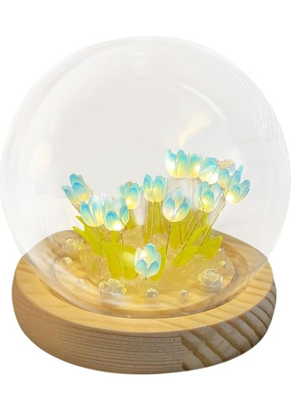 LED Işıklı Kendin Yap Lale Cam Küre