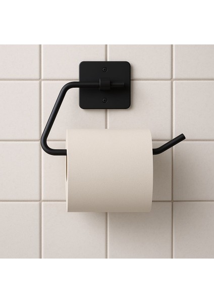 Maja Bello Altıgen Havlu Kullanışlı Siyah Mutfak ve Banyo Askısı Wc Kağıtlık 2'li Set modelleri