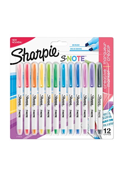 Snote Kreatif Markör Karışık 12'li Bls
