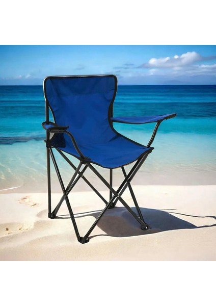 Living Piknik ve Kamp Sandalyesi - Mavi - 76X52X82 cm