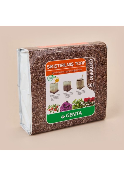 Sıkıştırılmış Cocopeat Torf - 800 gr