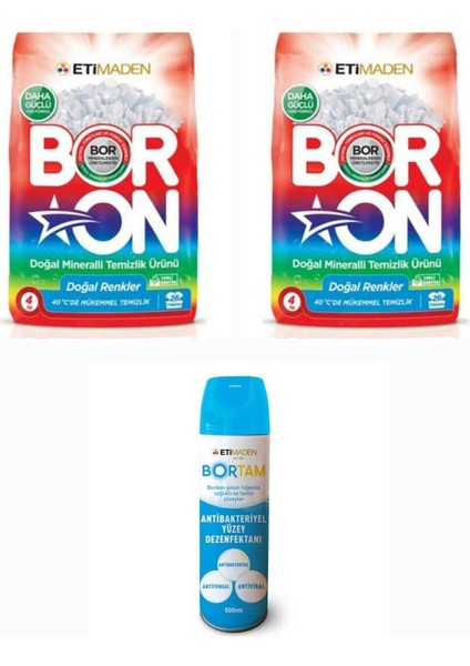 Doğal Çamaşır Deterjanı Beyazlar Için 52 Yıkama 8 kg + Bortam Dezenfektan