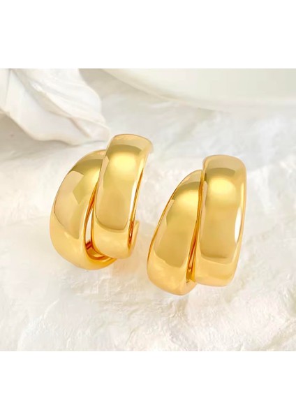 Çelik Mini 2 Halka Küpe