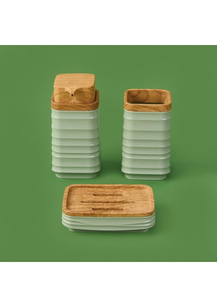 Bath Luna Kare 5 Li Banyo Seti - Yeşil fiyatları