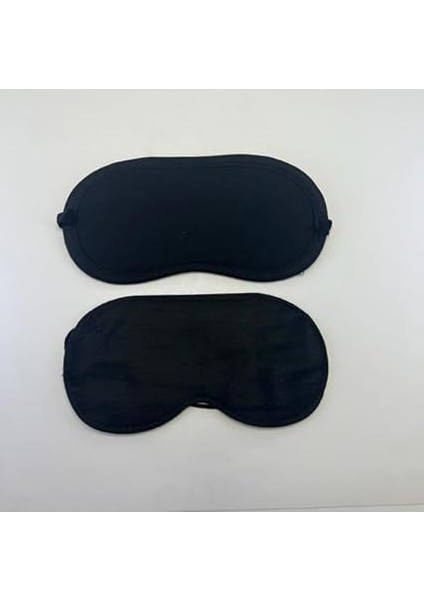 Adet Yıkanabilir Siyah 3 Katlı 8 mm Uyku Maskesi Göz Bandı Kalın Lastikli Uyku Bandı indirimleri