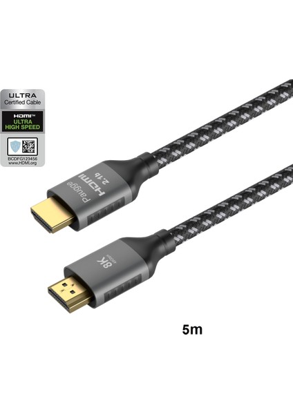 5 Metre Ultra Sertifikalı HDMI 2.1b Kablo - 8K60Hz, 4K 240Hz, 4K120Hz, 4K60Hz, Earc, Hdcp 2.3, D-Hdr, Dolby Vision, Dolby Atmos fiyatları