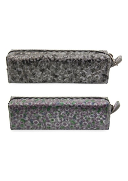 Beardeer Simli Leopar Desenli Kalem Çantası Küçük Boy