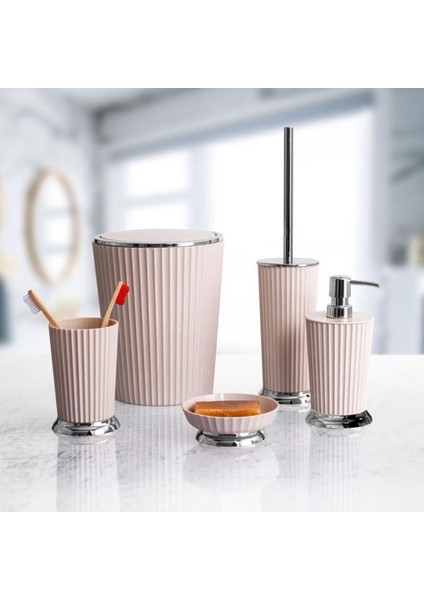 Nely Krom Kaplama Banyo Çöp Kovası - Bej - 6 Lt fiyatları