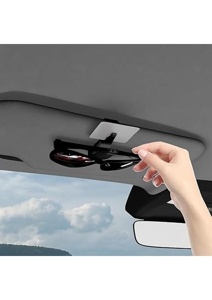 Içi Gözlük Tutucu Kart Tutucu Minimalist Yaylı Klips Oto Gözlük Tutucu Siyah fiyatları