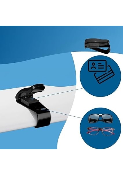 Içi Gözlük Tutucu Kart Tutucu Minimalist Yaylı Klips Oto Gözlük Tutucu Siyah modelleri