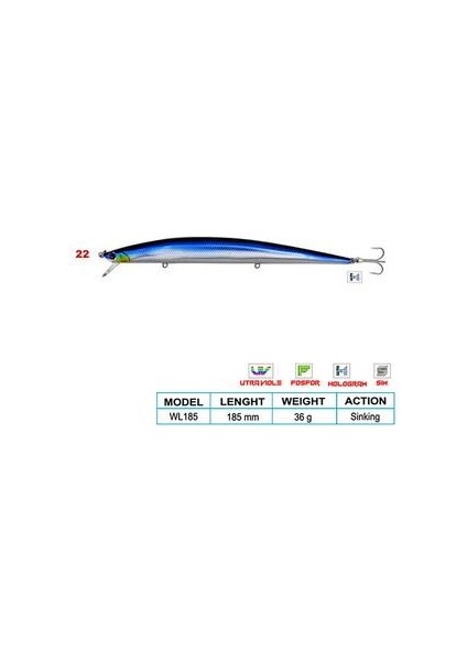 Super Star Cl:22 185MM 36GR (Sinking)