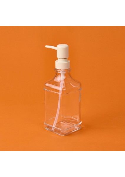 Luis Cam Sıvı Sabunluk - Şeffaf / Bej - 20X8 cm