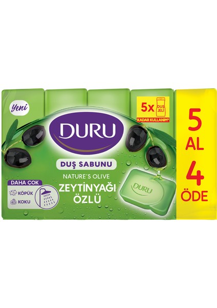 Nature's Olive Zeytinyağı Özlü Duş Sabunu 5 x 150 G