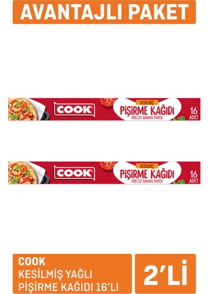 Kesilmiş Yağlı Pişirme Kağıdı 2X16'LI