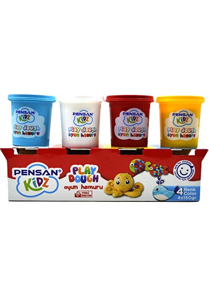 Kidz Oyun Hamuru 4X150 G Büyük Boy