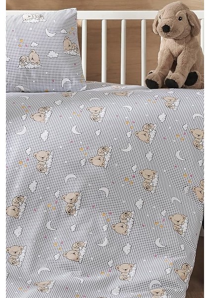 Doğal Pamuk Akfil Kumaş Bebek Nevresim Takımı, Gri fırsatları