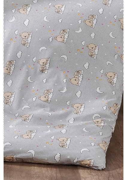 Doğal Pamuk Akfil Kumaş Bebek Nevresim Takımı, Gri indirimleri