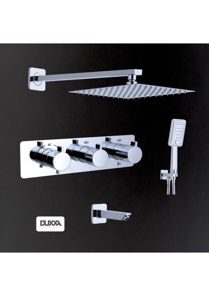 Milano Termostatik Ankastre Duş Seti Krom D.056