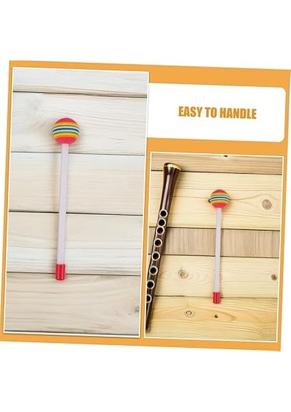 12 Adet Renkli Erkek Kız Davul Çubukları Yumuşak Pedli Başlıklarla Plastik Perküsyon Mallet Seti Xylophone ve Davul Müzik Pratiği Için Uygun modelleri