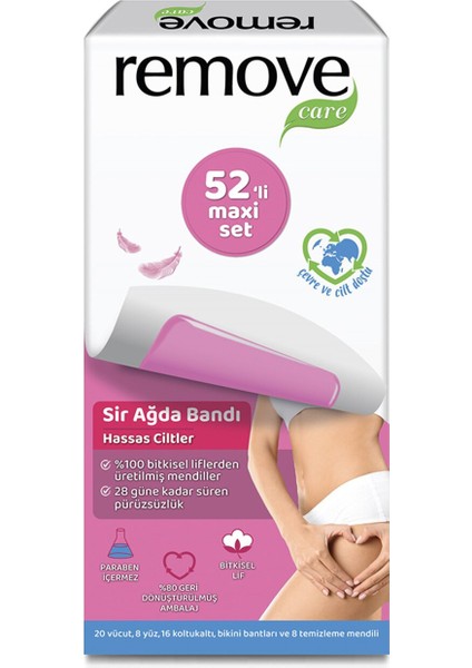 Care Maxi Set Hassas Ciltler Ağda Bandı 44'lü