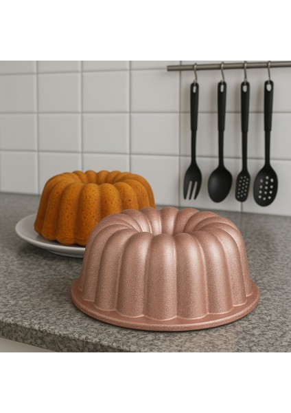 Dilimli Kek Kalıbı - Pembe - 26 cm