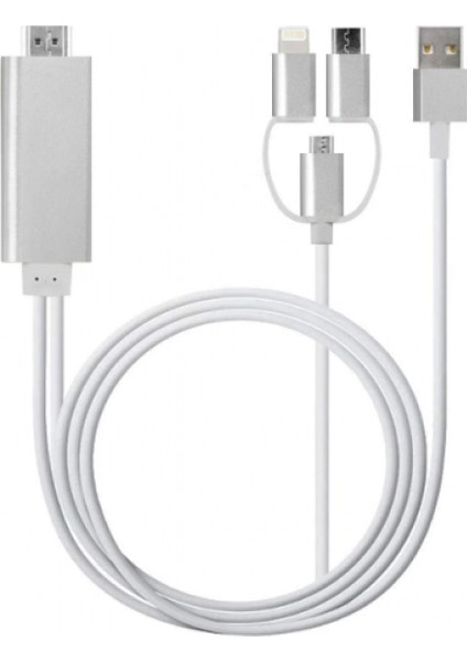 ZR778 L6-M3M Lightning Micro Type-C Hdtv Kablo