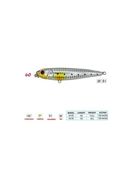 Pancho Cl:60 100MM 14,5gr Top Water