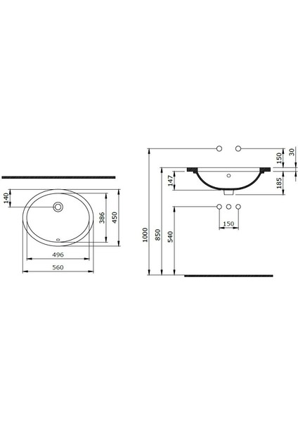 Bocchi Parma Tezgahaltı Lavabo 56 cm Mat Antrasit 1384-020-0125 fiyatları
