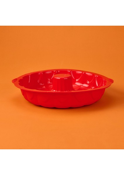 Klasik Silikon Büyük Kek Kalıbı - Kırmızı - 35 cm modelleri