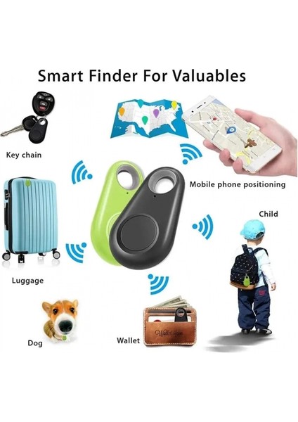 Mini Akıllı Anahtar Bulucu Bluetooth Tracker Evcil Hayvan ve Eşya Gps Bulucu Anti-Kayıp Sensör