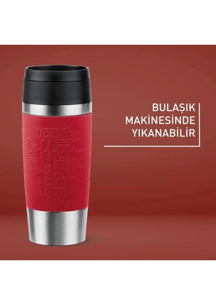 Travel Mug Termos - Kırmızı - 360 ml