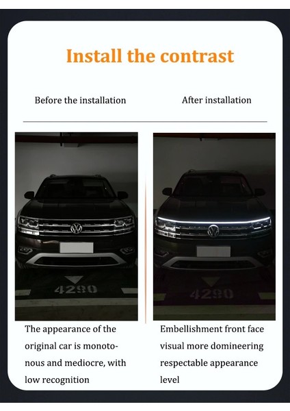 Kia Sorento Uyumlu Gündüz Ledi Kaput Ledi Silikon 150 cm Beyaz Sc modelleri