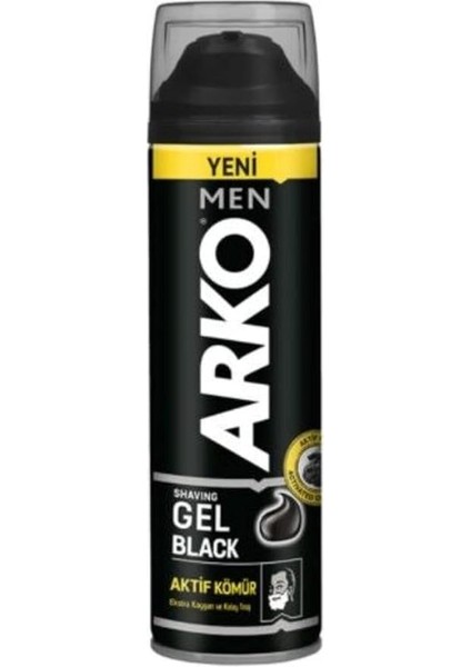 Shave Factory Arko Men Traş Jeli Black Aktif Kömürlü 200 ml