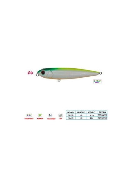 Pancho Cl:06 100MM 14,5gr Top Water