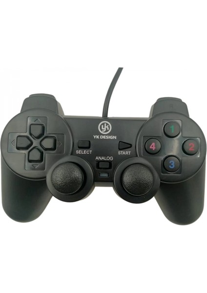 Çift Titreşimli Usb Kablolu Oyun Kolu Pc Uyumlu Vibration Gamepad