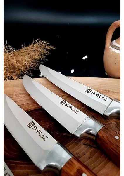 Sürmene Orijinal El Yapımı Mutfak Bıçak Seti 7 Parça Masatlı modelleri